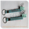 Custom specialized silicone embossed wristband keychain with various colors